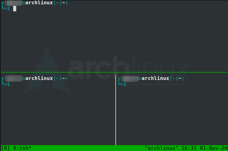 Tmux Terminal Image.
