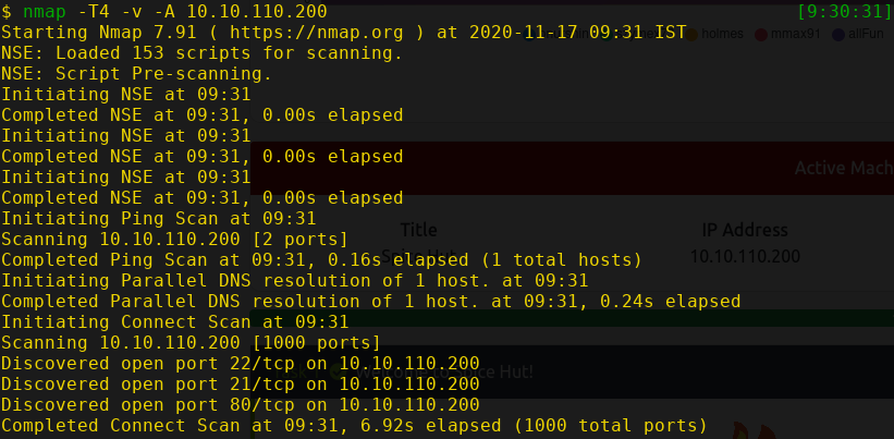 Nmap Scan Result